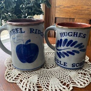 Blue and White Ceramic Mugs